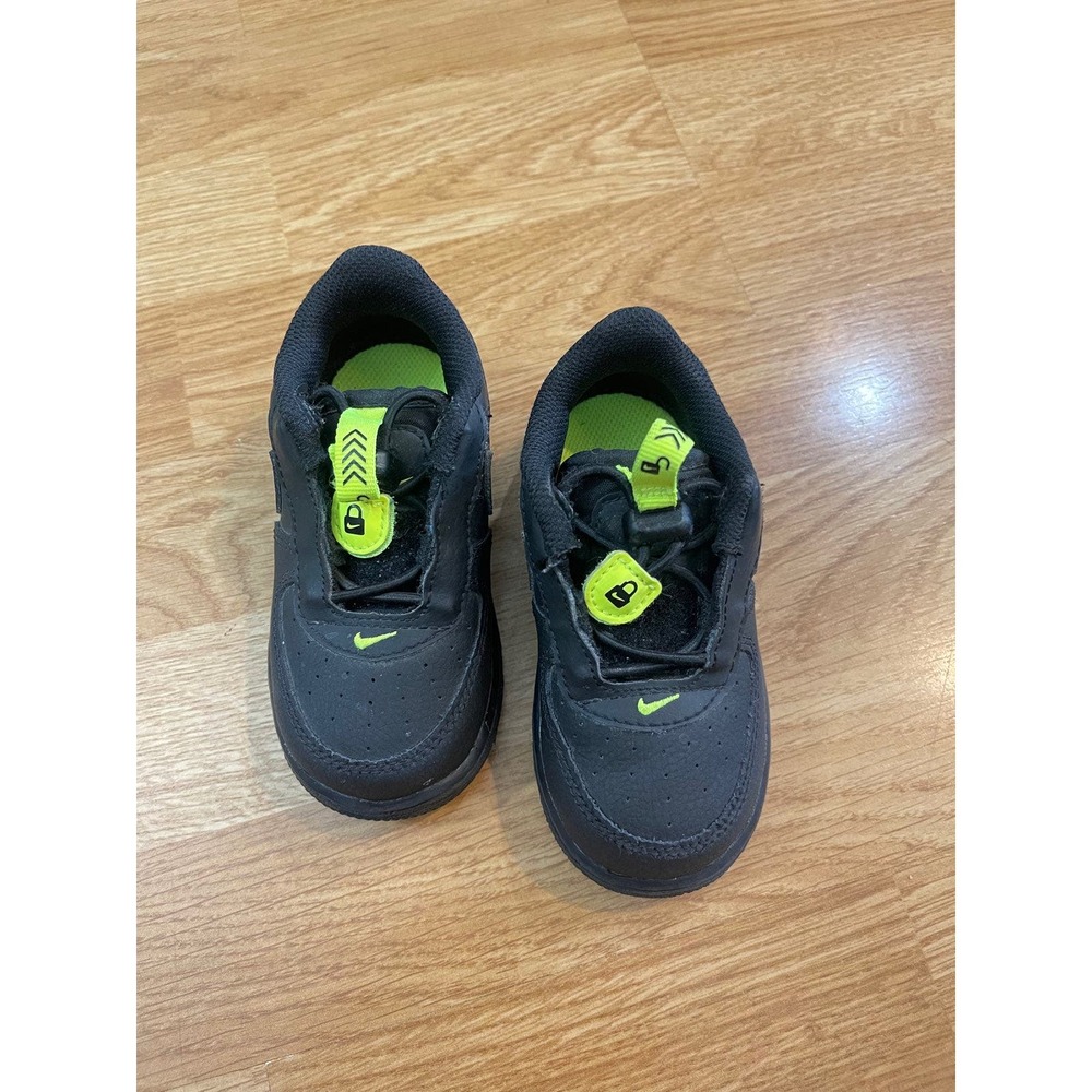 Toddler Nike Air Force 1 Shoes Toggle TD RARE black volt